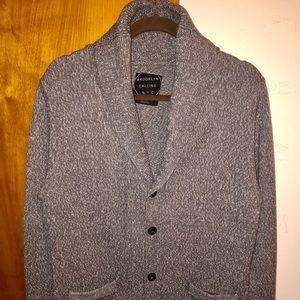 Men's Grey Cardigan Sweater